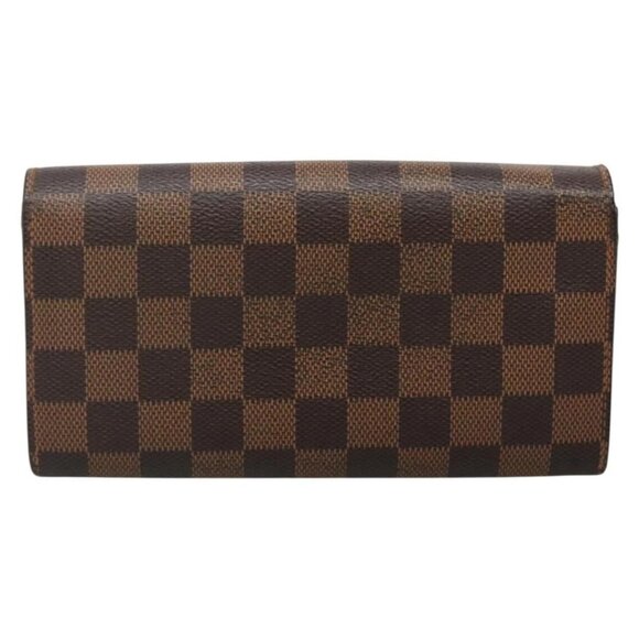 LOUIS VUITTON Damier Ebene Portefeuille Sarah Long Wallet N60491 LV Auth 135012 - Picture 2 of 16